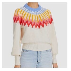 French connection Essential Colorful Chevron Women's Sweater size Small